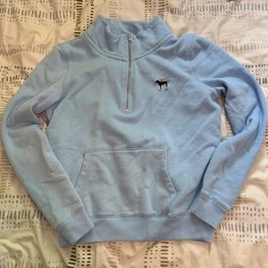 PINK quarter-zip sweatshirt